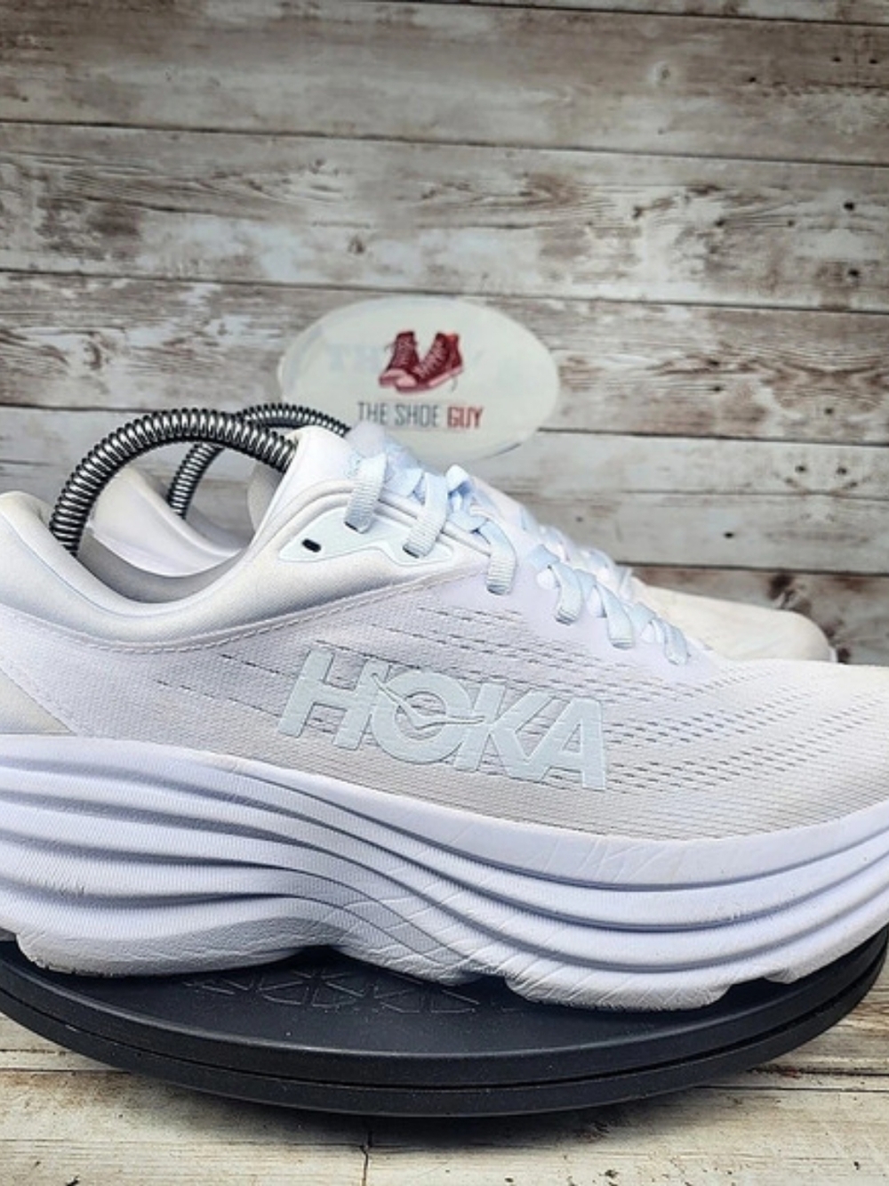 Hoka One Bondi 8 Women's Size 9B White Athletic Running Shoes